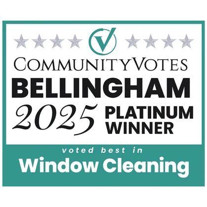 Voted Best in Window Cleaning — 2025 CommunityVotes Bellingham badge