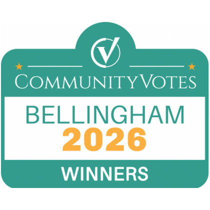 Voted Gold, Best Cleaning Service — 2026 CommunityVotes Bellingham badge